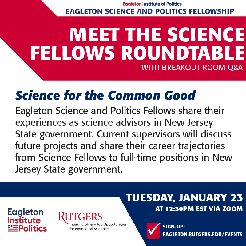 Meet The Science Fellows Roundtable - Eagleton Institute Of Politics